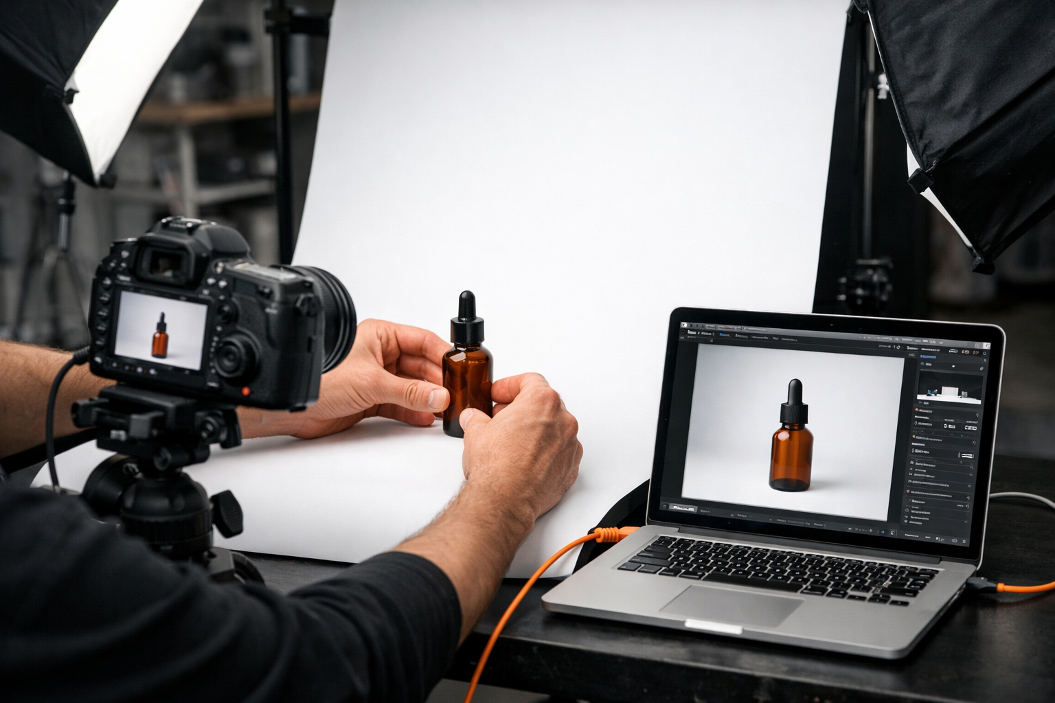 Stüdyo kurulumunda tutarlı ışık ve kadraj düzeni